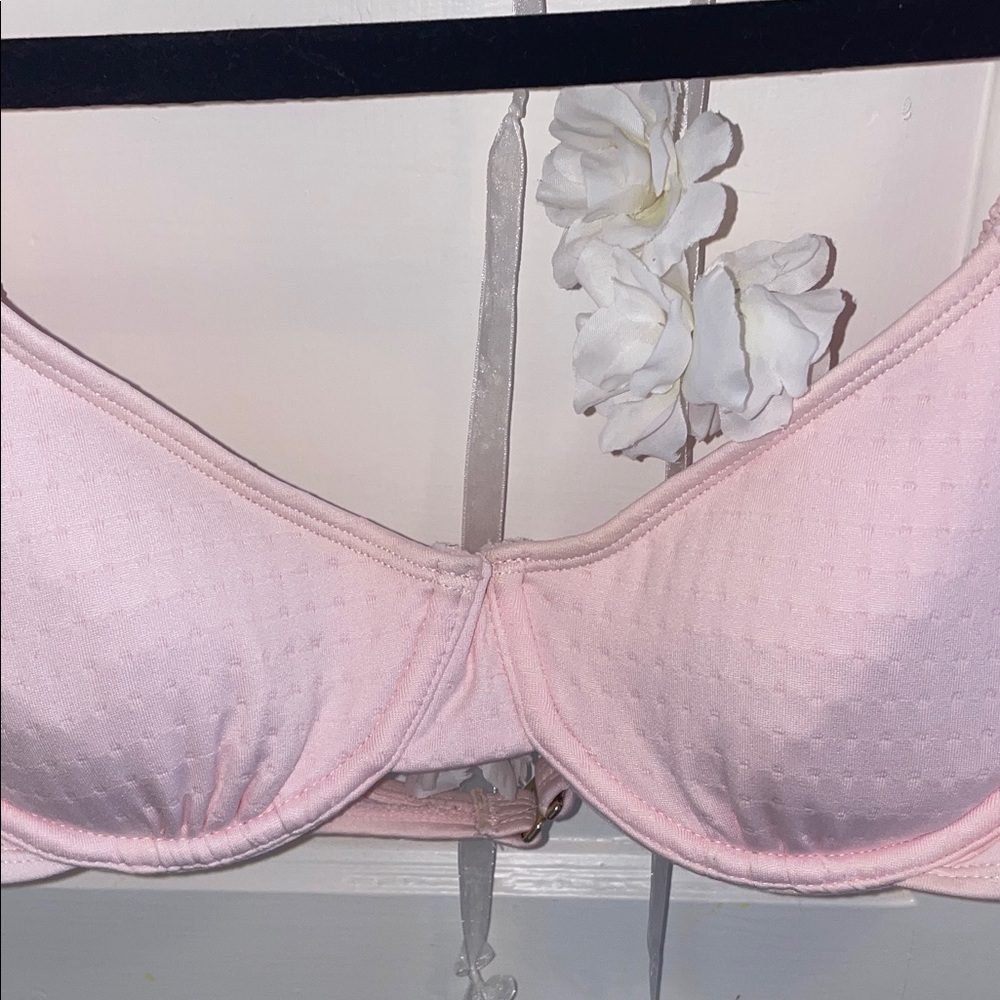 Pink Puff Sleeve Swimsuit Top - Picture 4 of 7